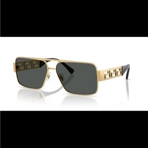 Versace Gold and Black Sunglasses